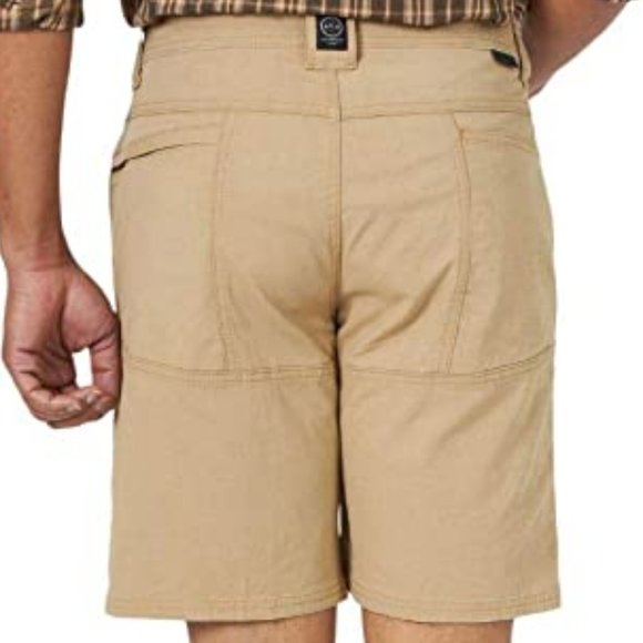 WRANGLER mens size 44 46 6 pocket all terrain cargo utility hiking shorts khaki - Picture 2 of 3
